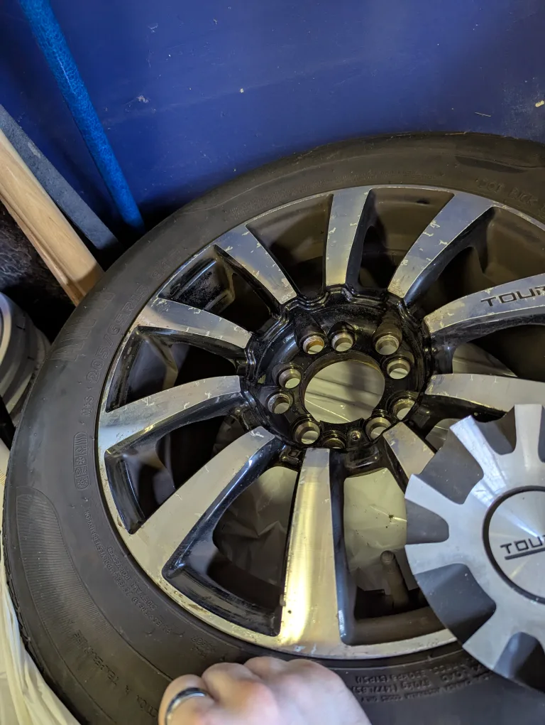 FAST SALE - 4X Touren Wheel with Motomaster Tire - 205/65R15 image indicator(7)