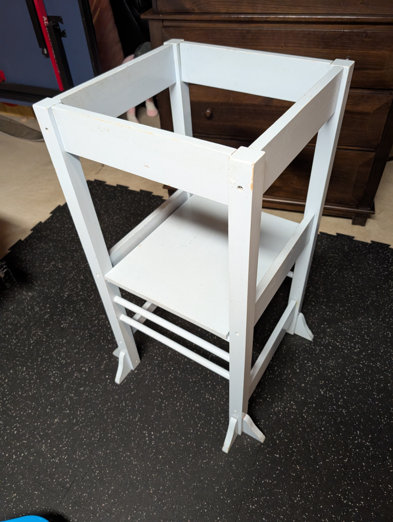 Kids Kitchen Helper Stool - Light Blue