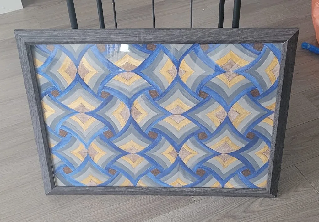 Framed Custom-made Geometric Pattern Art thumbnail