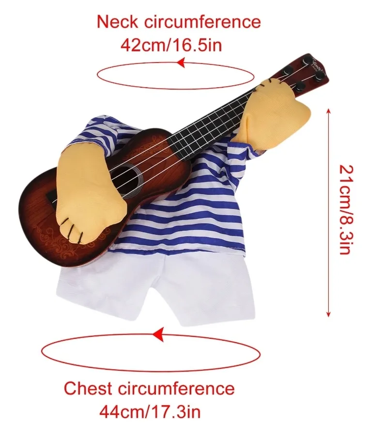 Dog Guitarist Costume - Size M image indicator(3)