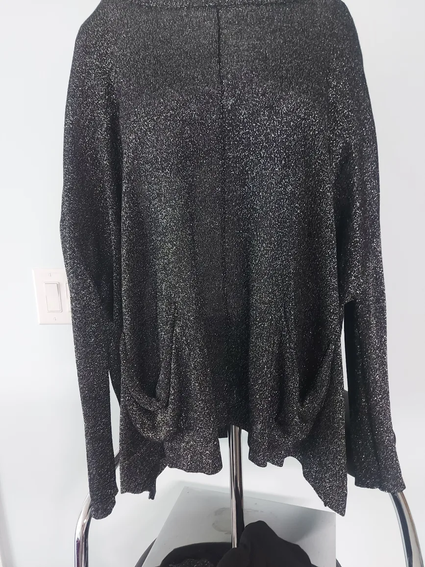 Sparkly Black Poncho Top thumbnail