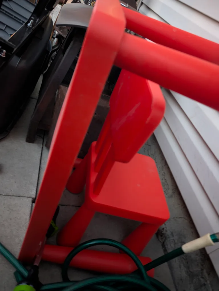 IKEA Mammut Red Children's Chair and table thumbnail