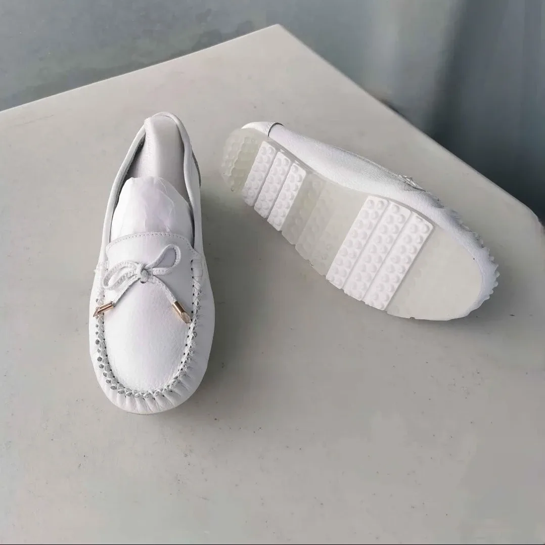 Brand New White Leather Loafers size 8.5 thumbnail