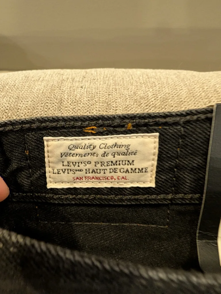 Levi's 501 Black Denim Shorts - New! image indicator(6)