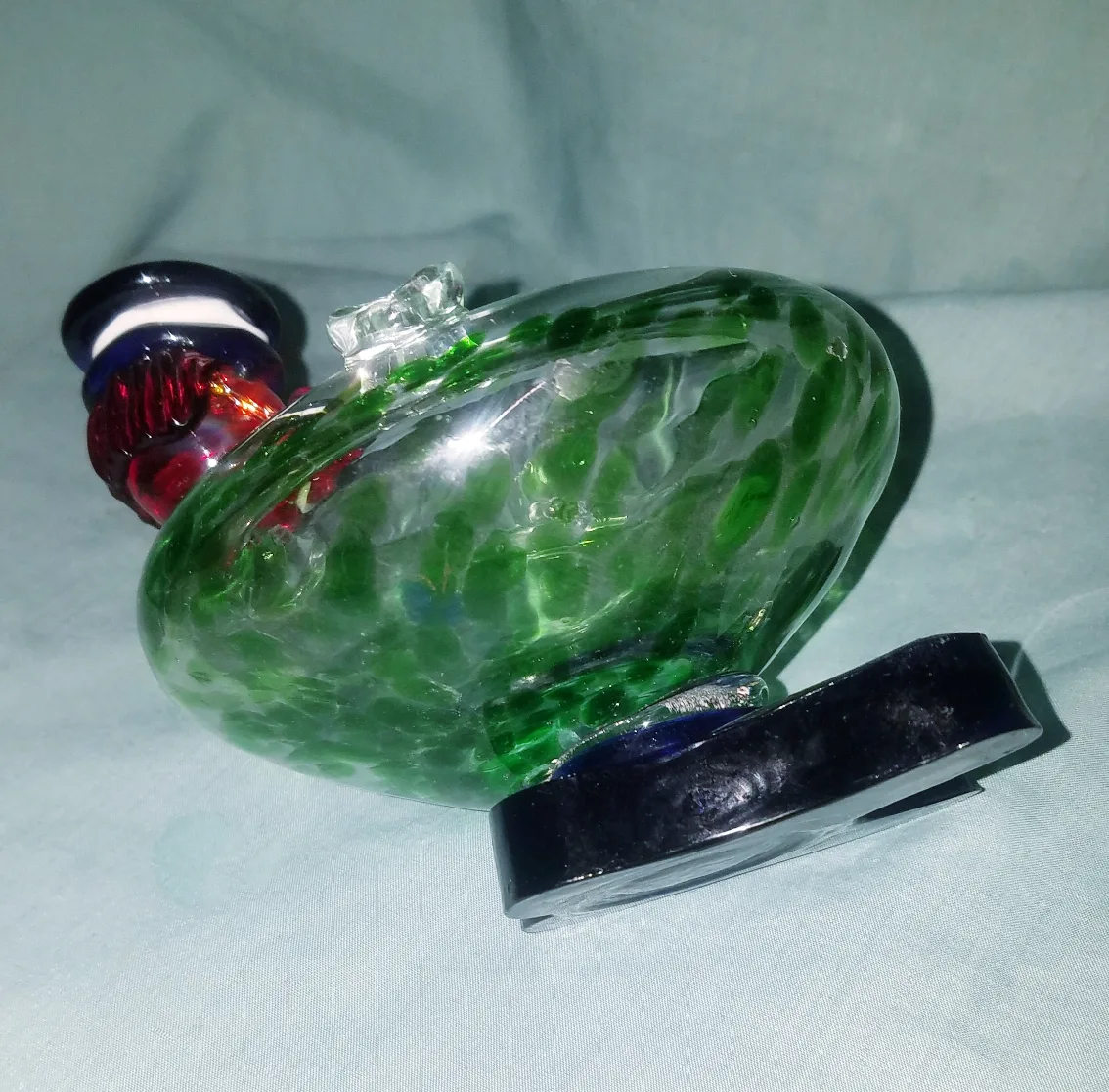 Vintage Antique Murano Art Blown Glass Clown Dog Ashtray image indicator(7)