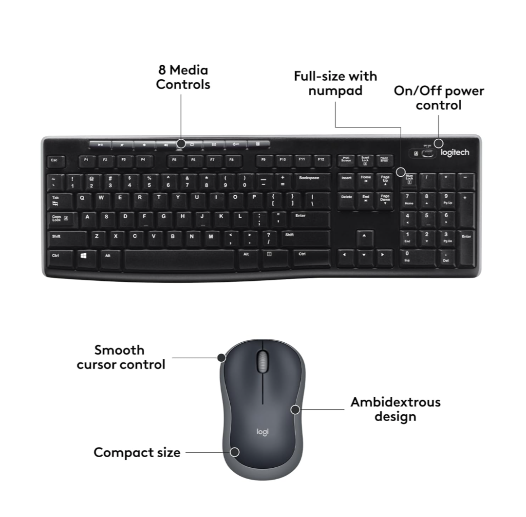 Logitech MK270 Wireless Keyboard and Mouse Combo - photo 3