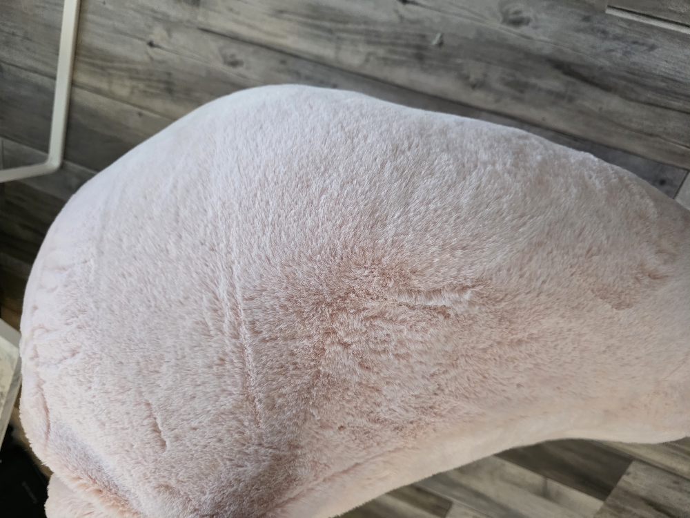 Pink Faux Fur Bean Bag Chair - photo 3