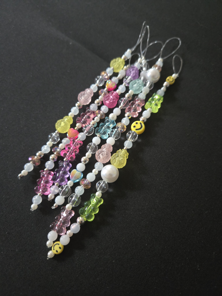 Handmade Beaded Phone Charm