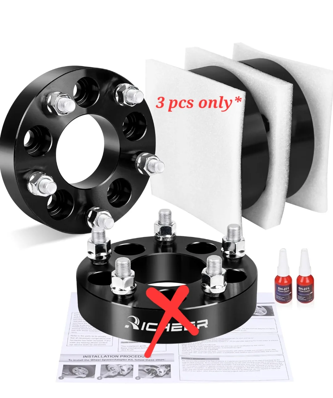 1.25" Wheel Adapter Spacers 5x4.5 to 5x5 | 71.5mm Hub | Jeep thumbnail
