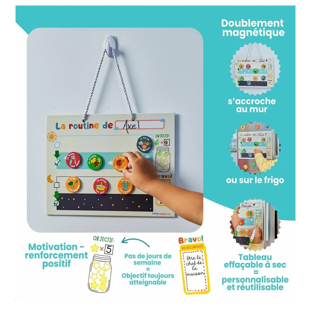Magnetic Routine Chart for Kids (French) image indicator(2)
