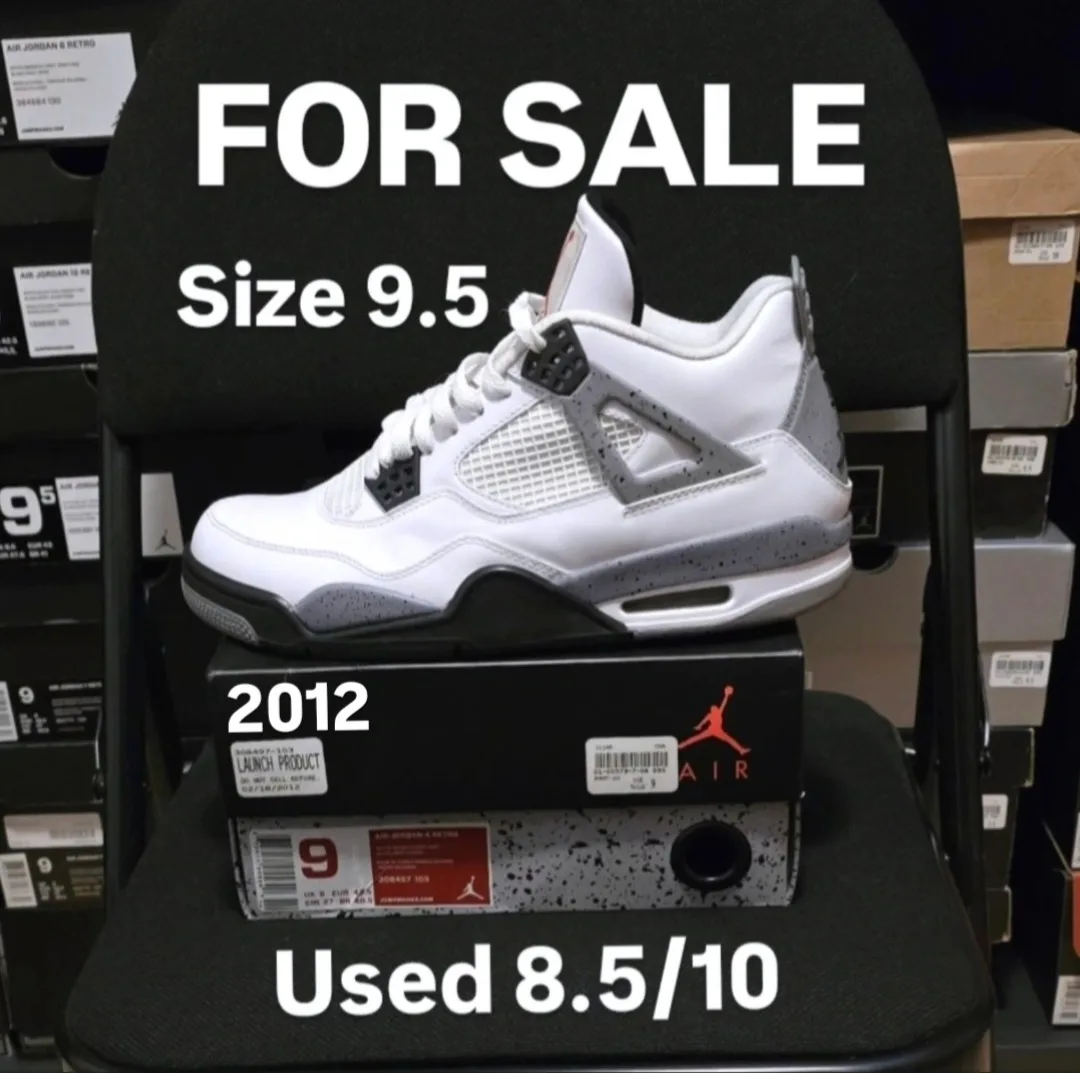 Air Jordan 4 White Cement size 9.5 thumbnail