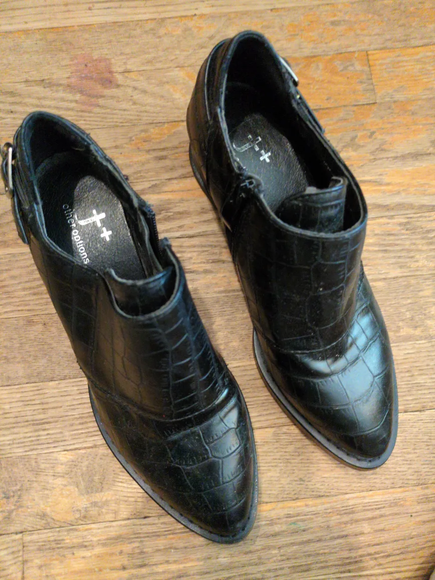 Other Options Black Ankle Booties - Size 36 thumbnail
