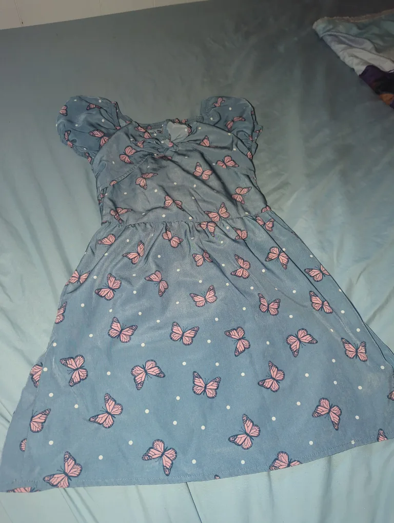 butterfly romper style dress size 5. thumbnail
