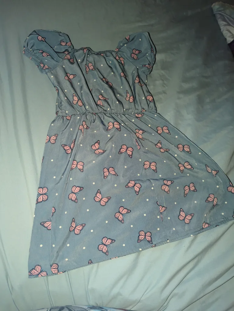butterfly romper style dress size 5. image indicator(2)
