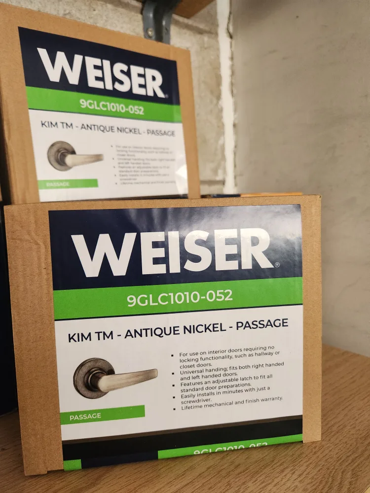 Weiser Kim Antique Nickel Passage Door Handles thumbnail