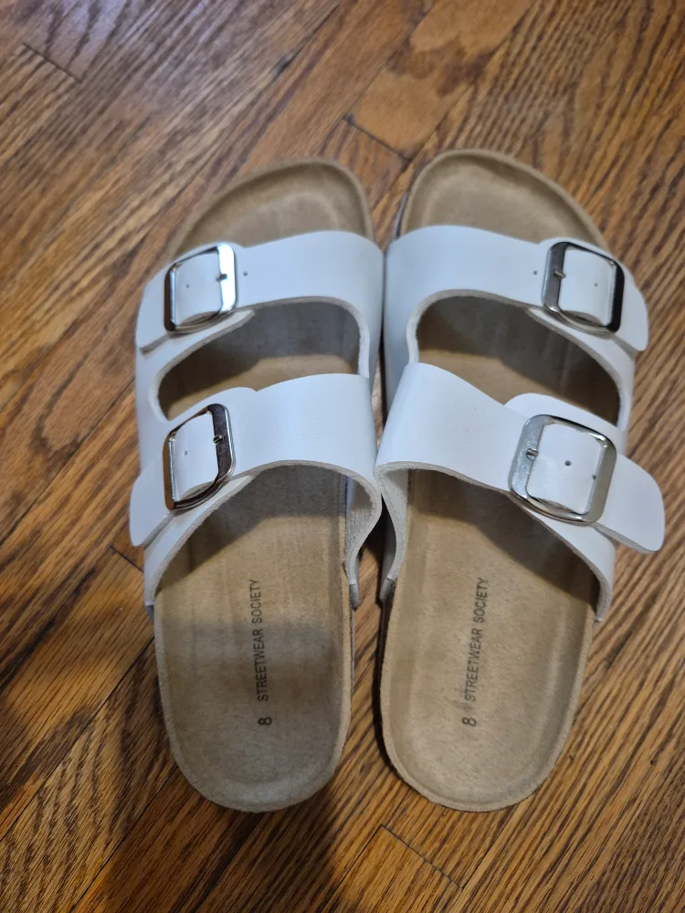 Streetwear Society White Sandals - Size 8 thumbnail