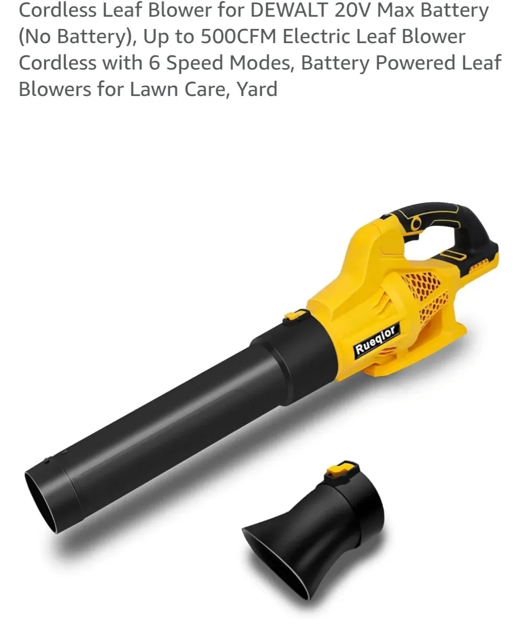 Ruegior Cordless Leaf Blower - no charger thumbnail