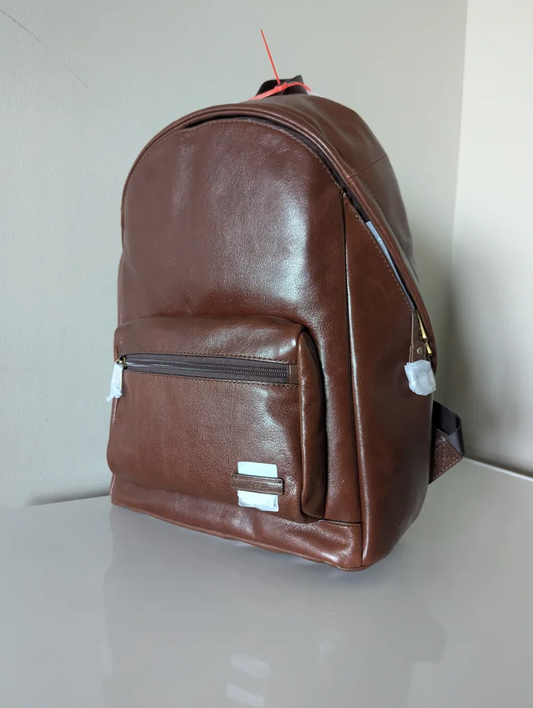 Fossil Brown Leather Backpack - New with Tags thumbnail