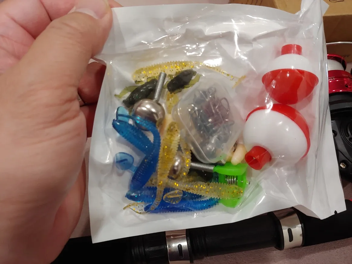 Fishing Rod Reel Baits Lures Combo, NEW, Strong Glass Steel image indicator(4)