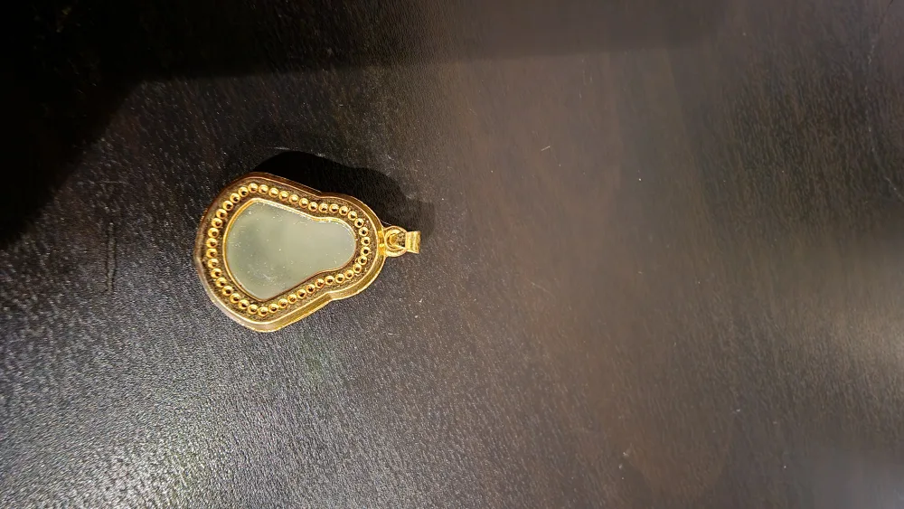 Jade Buddha Pendant with 18k Plated Gold image indicator(2)