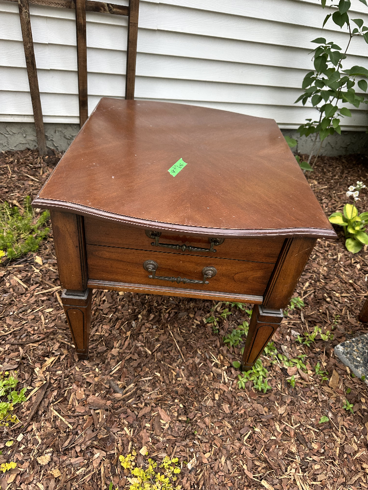 Vintage Brown Wood Coffee & End Tables - photo 5