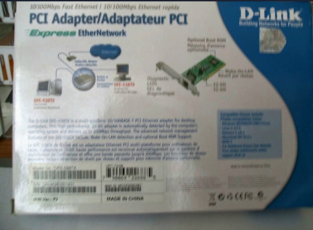D-Link DFE-538TX PCI Adapter - New in Box! 🏆 - photo 2
