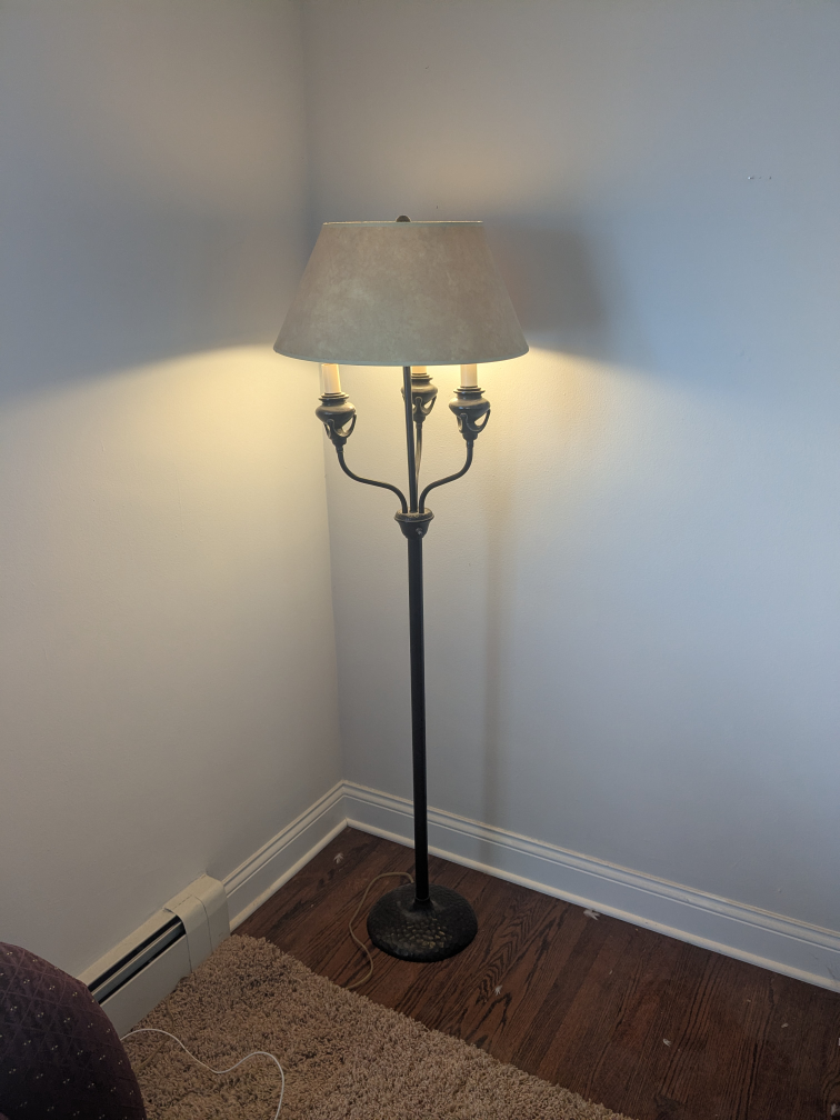 Floor Lamp with Candelabra Arms