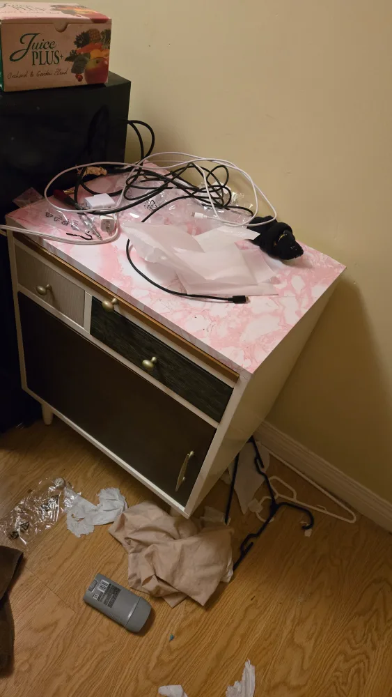 Marble Top Bedside Table thumbnail