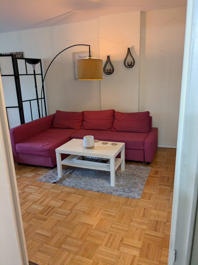 Pink Sofa Bed - in good condition