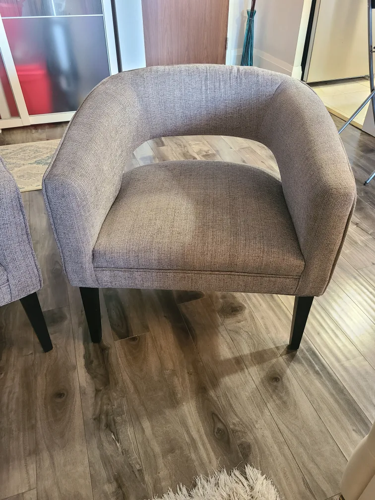 🇨🇦 Set of 2 Structube Grey Accent chairs image indicator(5)
