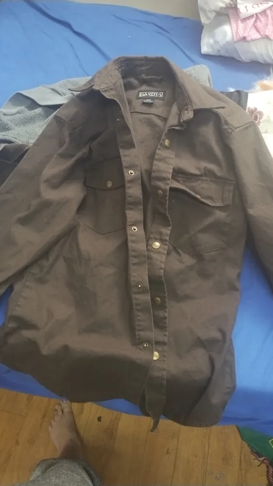 Dakota Brown Button-Up Shirt Size S