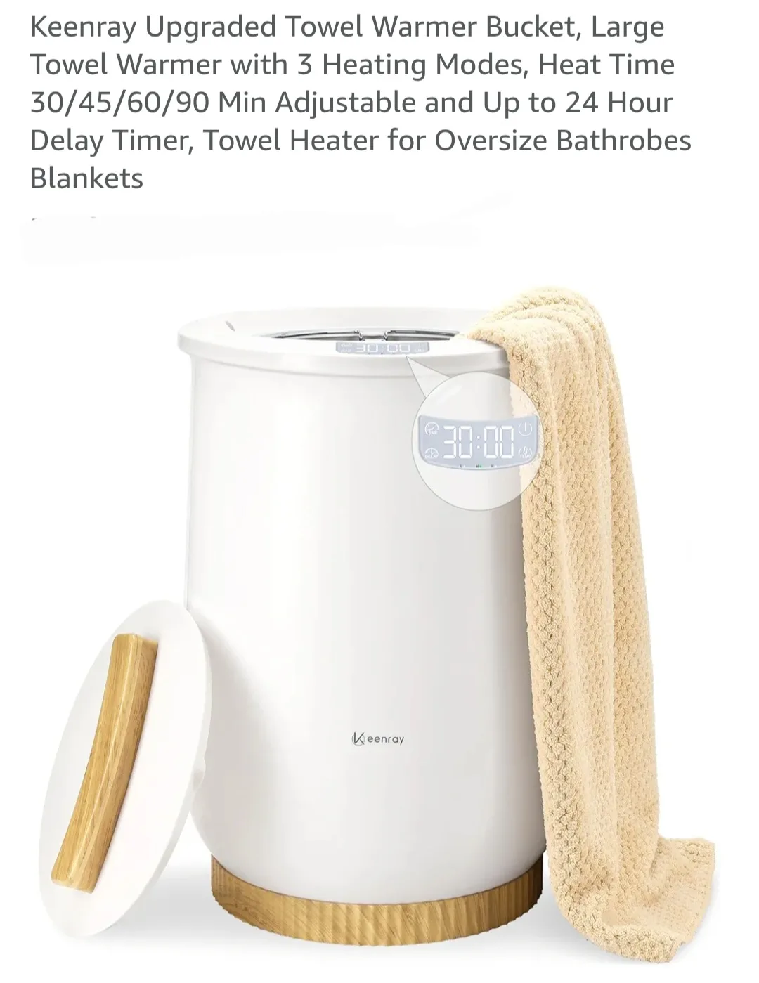 Keenray Upgraded Towel Warmer Bucket thumbnail