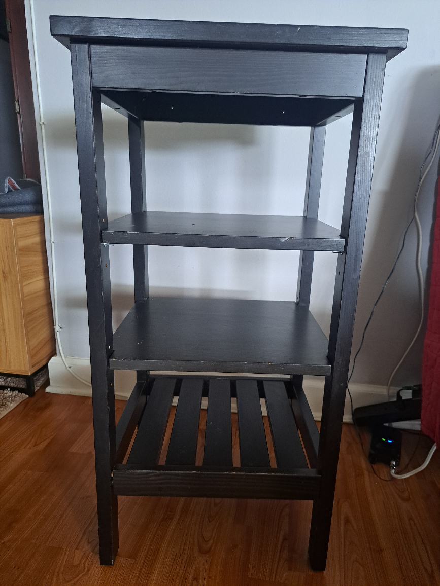 Black Wooden Shelf Unit - 33" Height