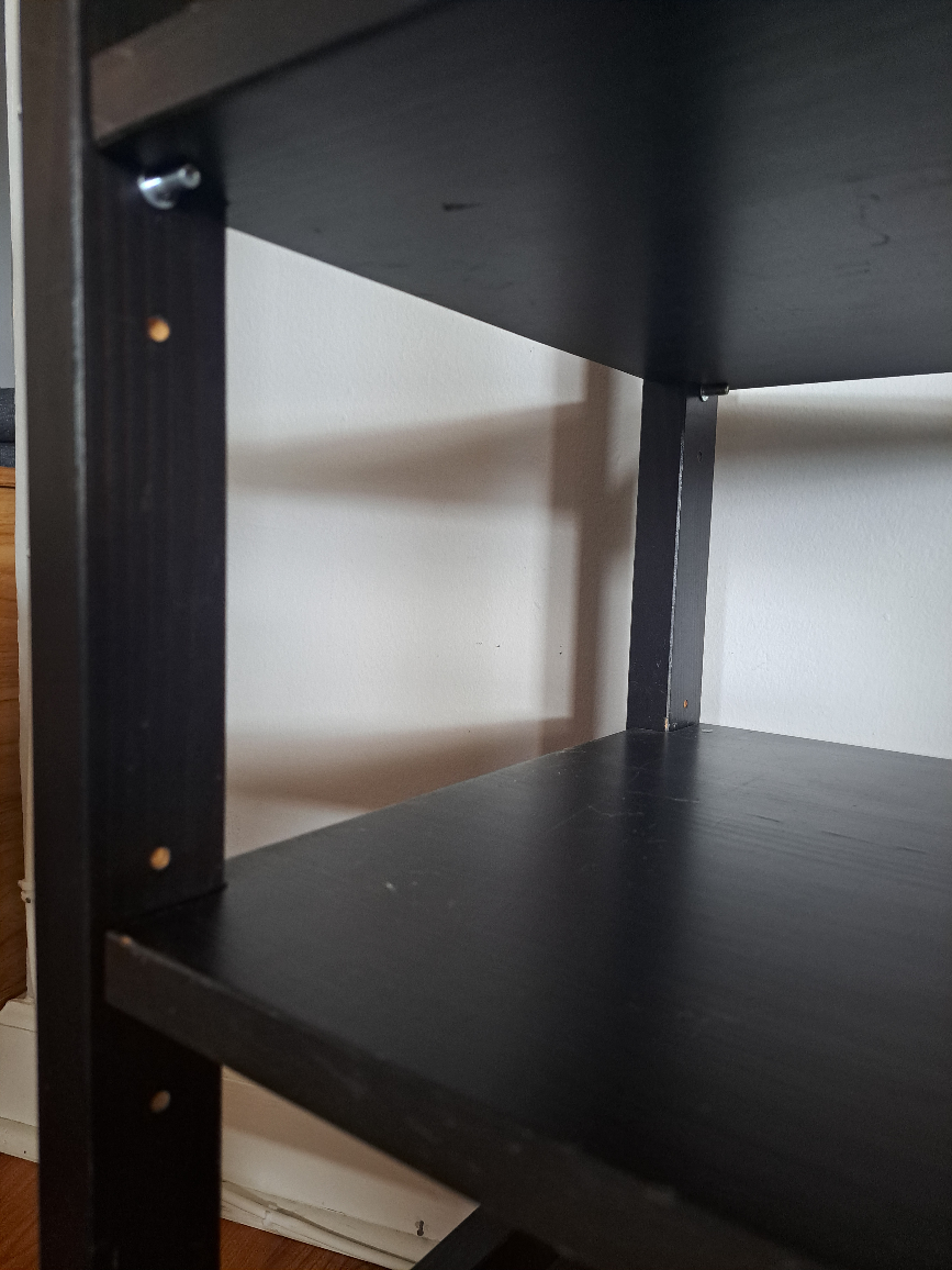Black Wooden Shelf Unit - 33" Height - photo 2