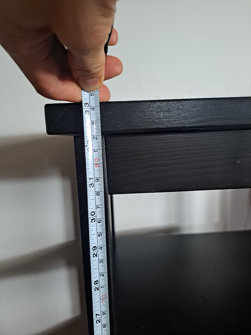 Black Wooden Shelf Unit - 33" Height - photo 3