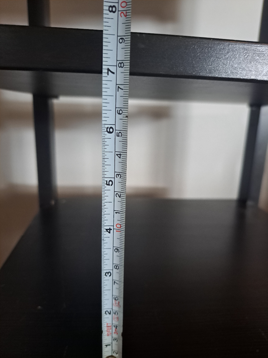 Black Wooden Shelf Unit - 33" Height - photo 5