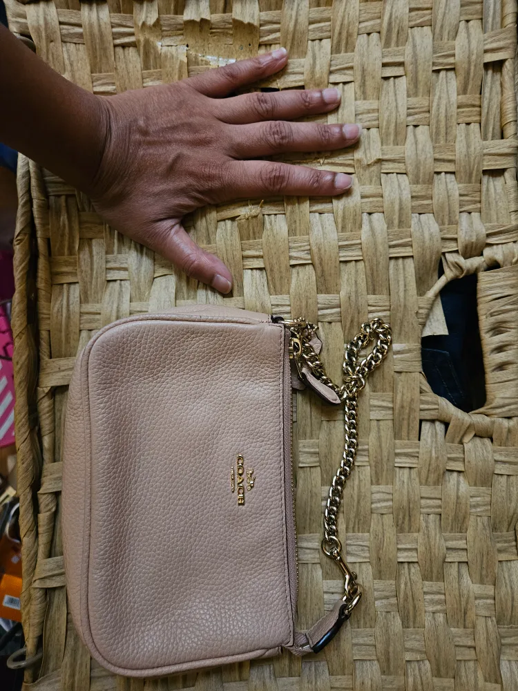 Coach Wristlet with Chain -  Peach Beige image indicator(2)