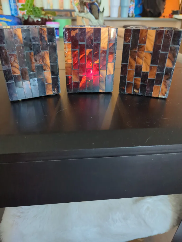 Mosaic Candle Holders (Set of 3) thumbnail