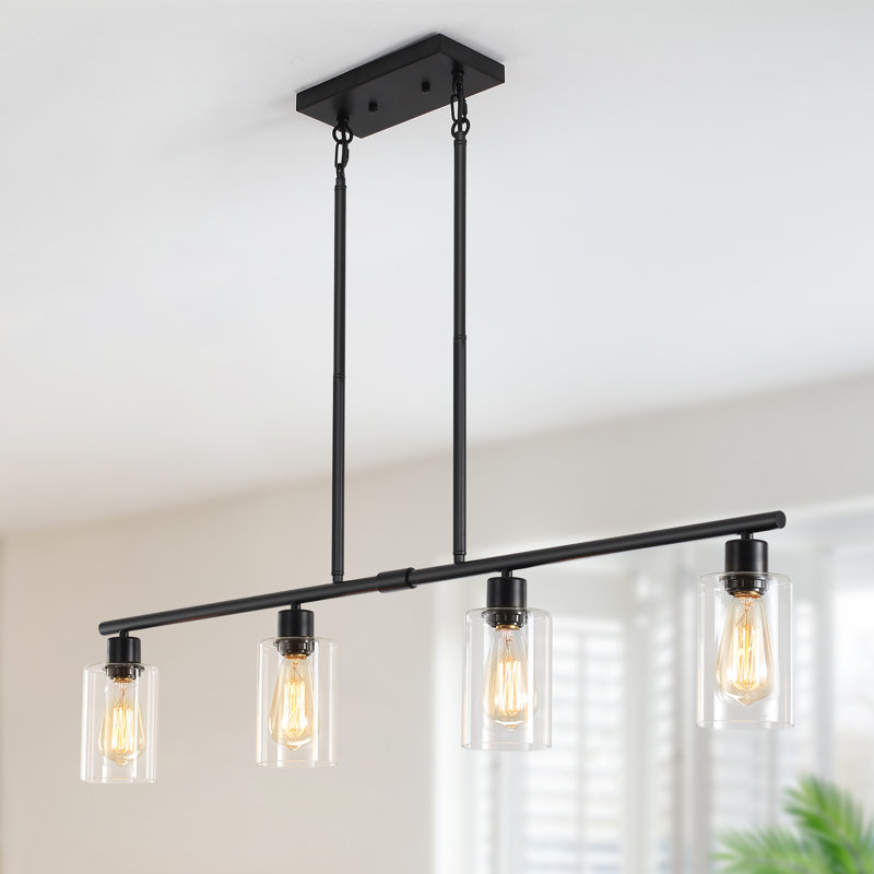 Black 4-Light Island Pendant Lighting