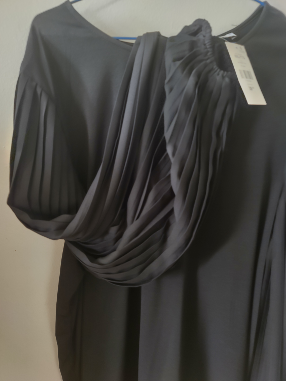 Suzy Shier Black Pleated Sleeve Blouse - XXL - photo 2