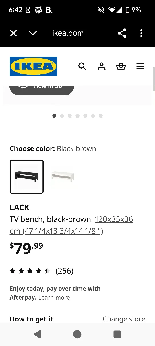IKEA Lack TV Bench - Black-Brown image indicator(2)