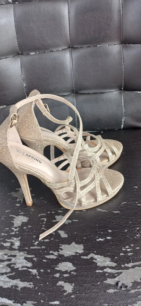 Call It Spring Gold Heels thumbnail