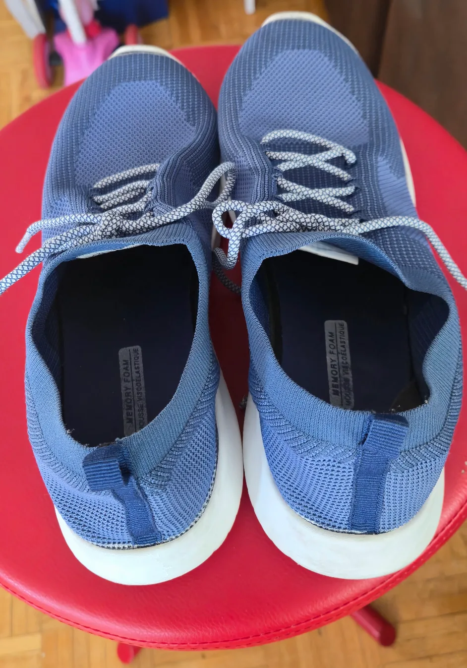 Blue Memory Foam Athletic Shoes, 🇨🇦 thumbnail