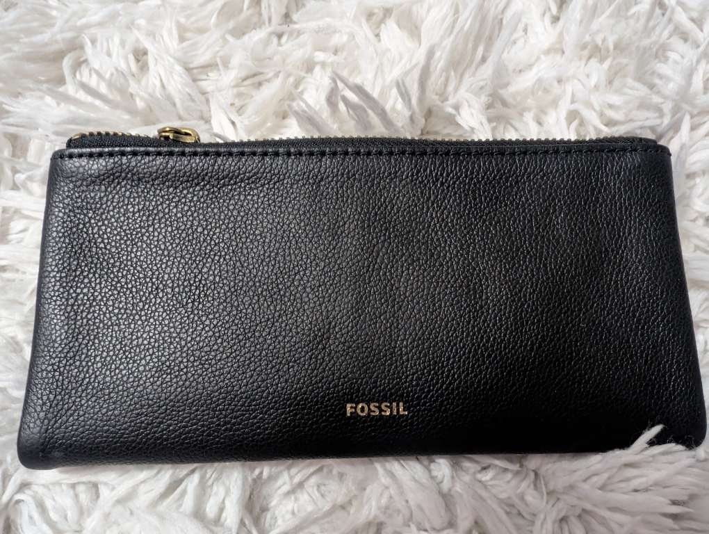 New Fossil Laine Clutch Wallet - Black
