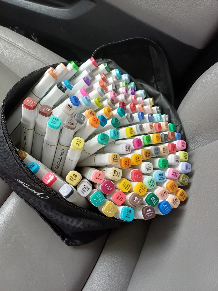 Touch 120pcs Markers with Case image indicator(5)