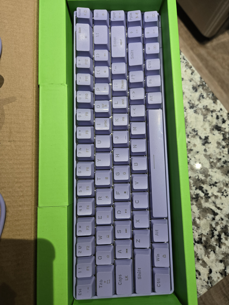 Lightly Used T8 RGB 60% Mechanical Keyboard - Purple