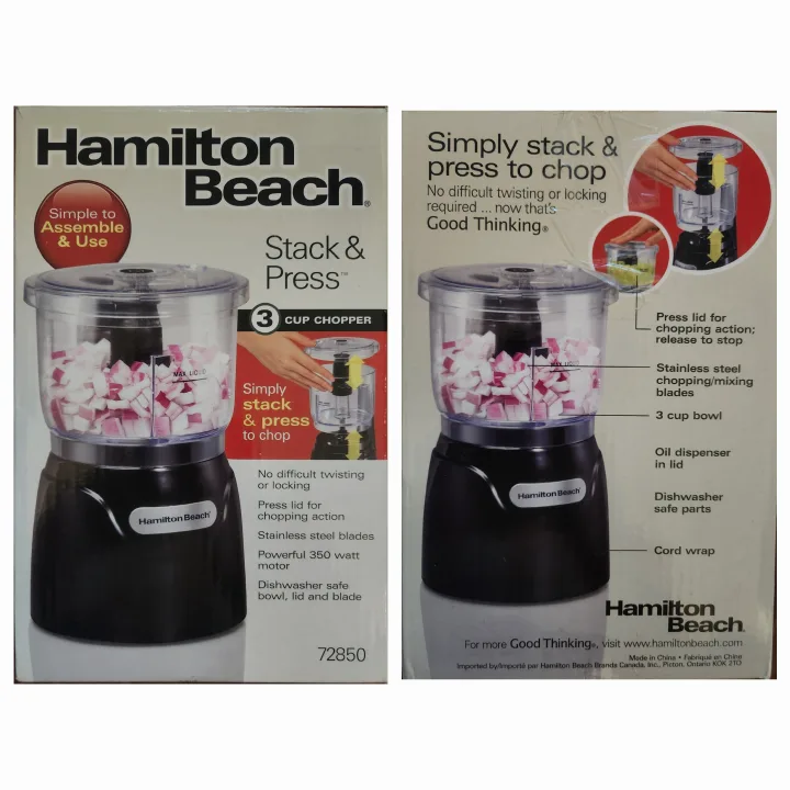 🇨🇦 Hamilton Beach Stack & Press 3-Cup Chopper thumbnail