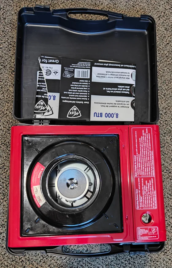 Max Portable Butane Stove with Takoyaki Pan & Fuel image indicator(6)