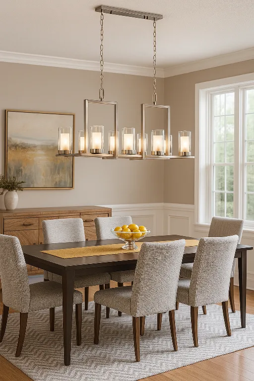 *New* Modern 8-Light Satin Nickel Chandelier (2 available) thumbnail