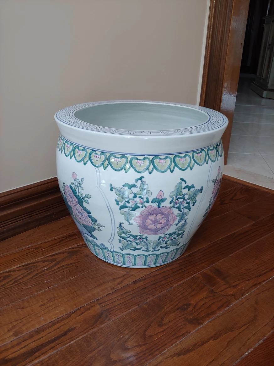 Floral Patterned Ceramic Planter